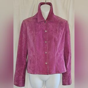 ANNE KLEIN Little Boxy Suede Jacket